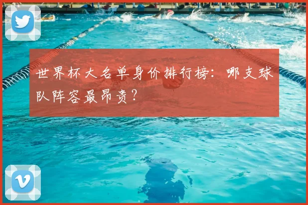 世界杯大名单身价排行榜：哪支球队阵容最昂贵？